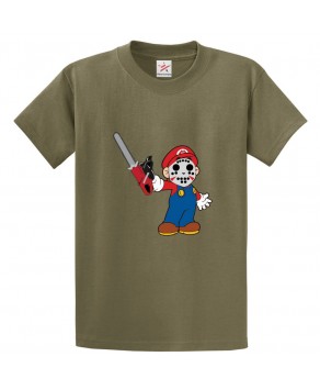Super M Plumbers With Mask Unisex Classic Kids and Adults T-Shirt For Gaming Lovers